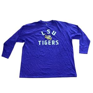 LSU‎ Tigers Long Sleeve T-Shirt Purple Fanatics 4XL Men's Football